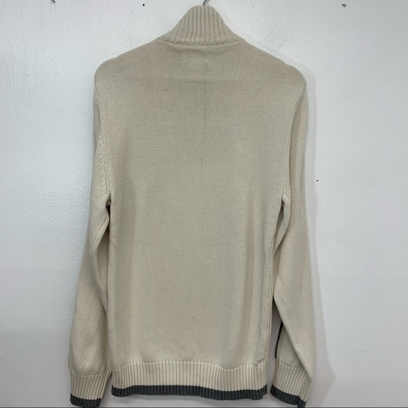 American Rag  1/4 Zip Sweater Men Large  Rib Knit 100% Cotton Long  Sleeve - Picture 5 of 10